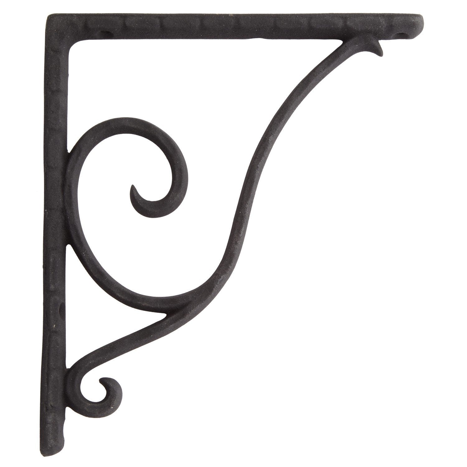 Naiture Sprig Cast Iron Shelf Bracket in 2 Lengths and 3 Finishes