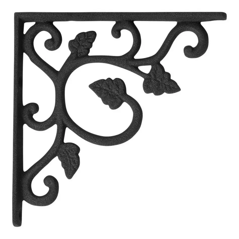 Naiture Grape Leaves Iron Shelf Bracket in 3 Finishes