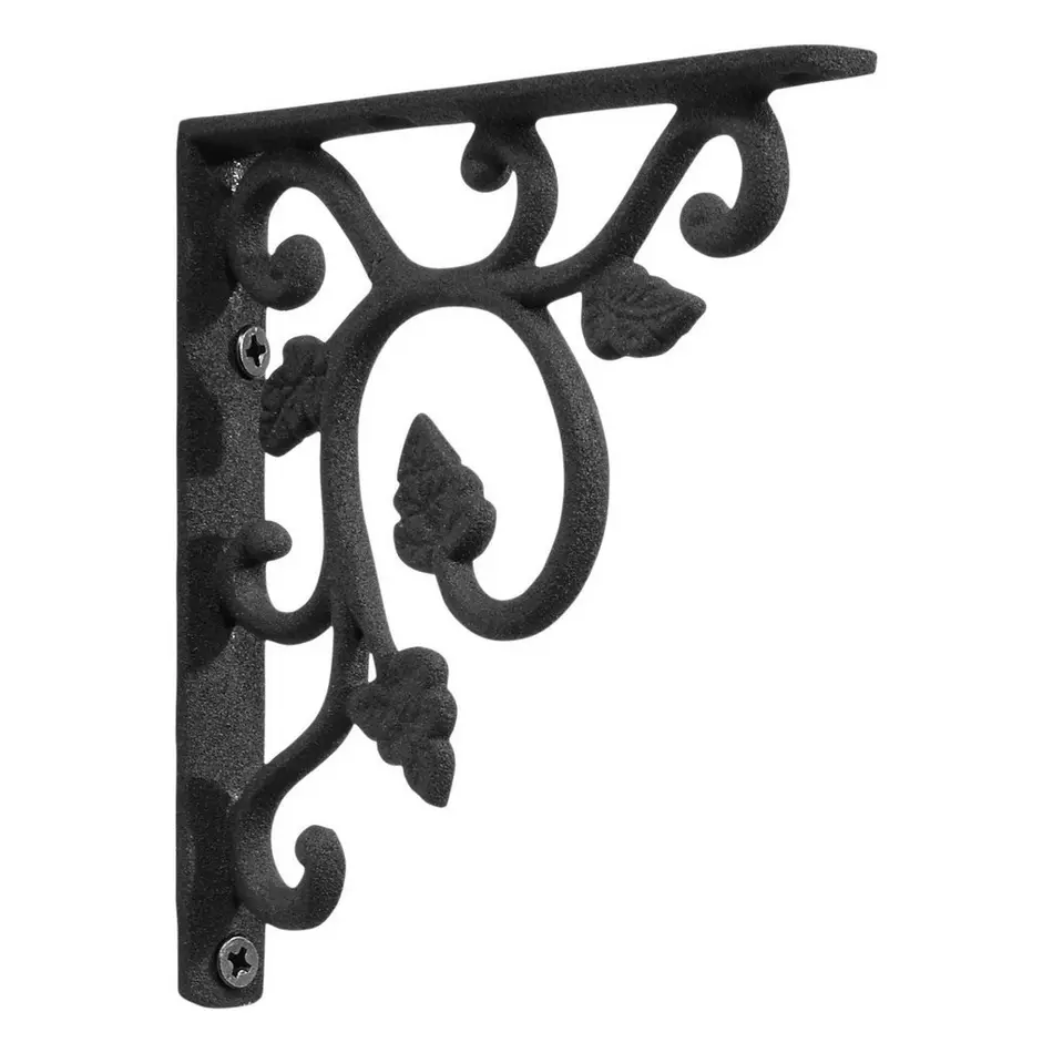 Naiture Grape Leaves Iron Shelf Bracket in 3 Finishes