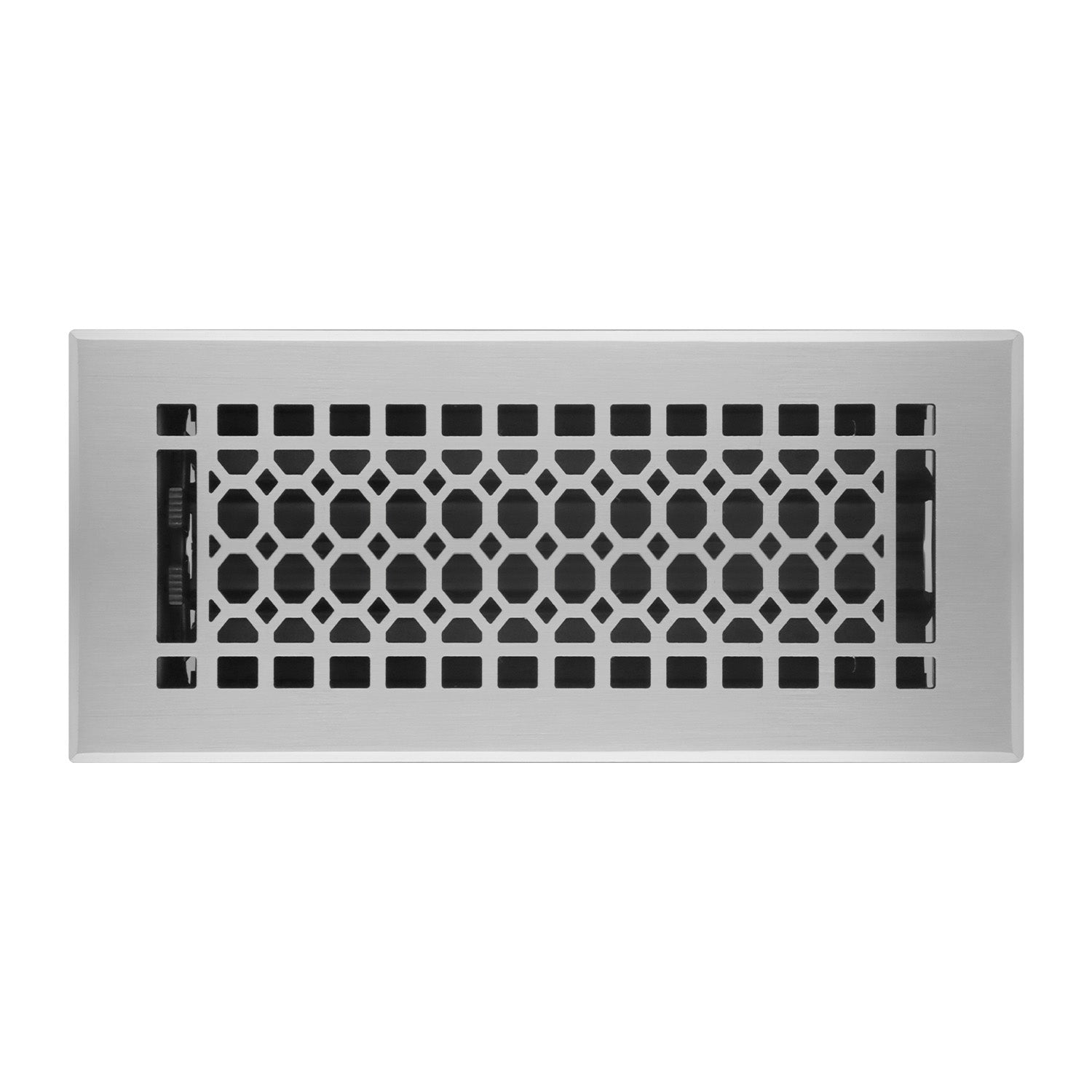 Naiture Louvered Floor Register, Honeycomb Style Stainless Steel with Damper or Lever