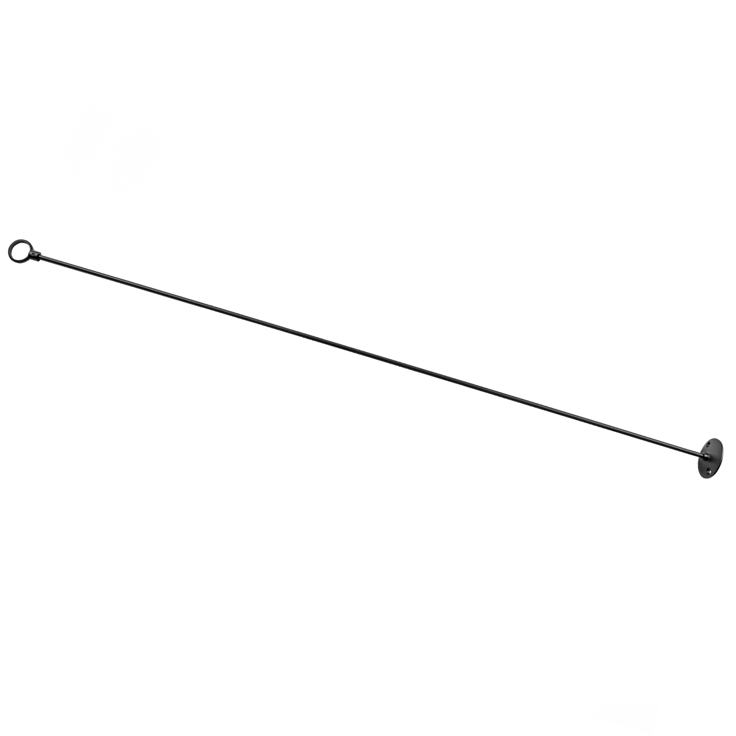 Naiture 36" Standard Stainless Steel Shower Rod Ceiling Support with 1'' Loop